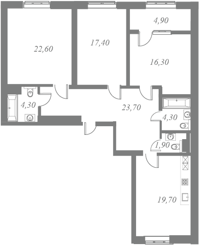 Botanica, план квартиры №78