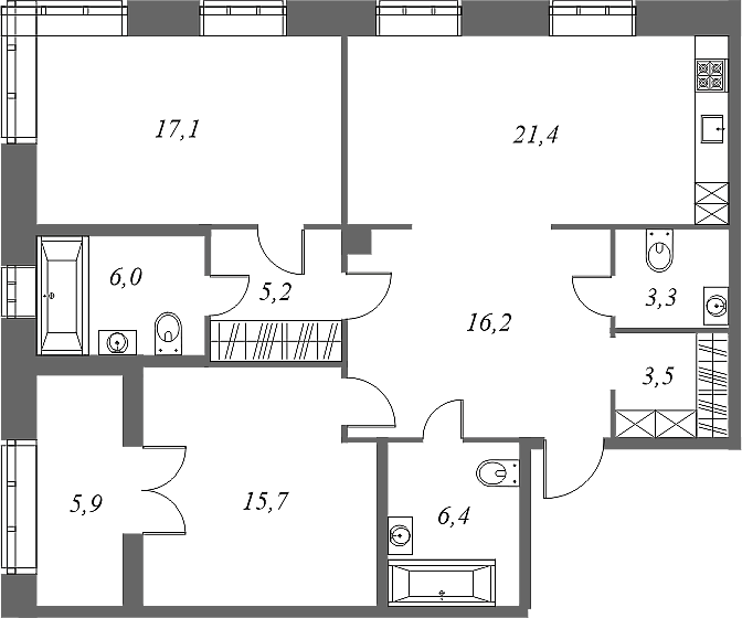 Futurist, план квартиры №129